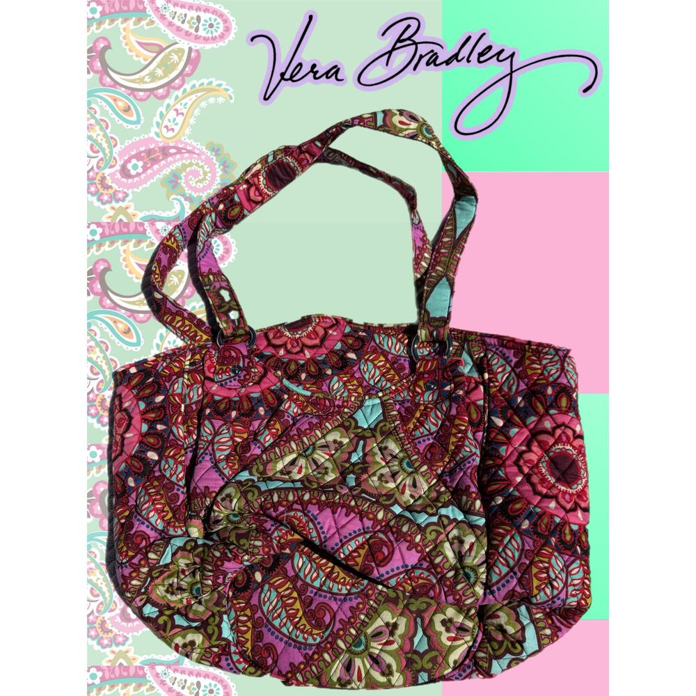 VERA BRADLEY Over The Shoulder Purse — Pink Paisley Medium